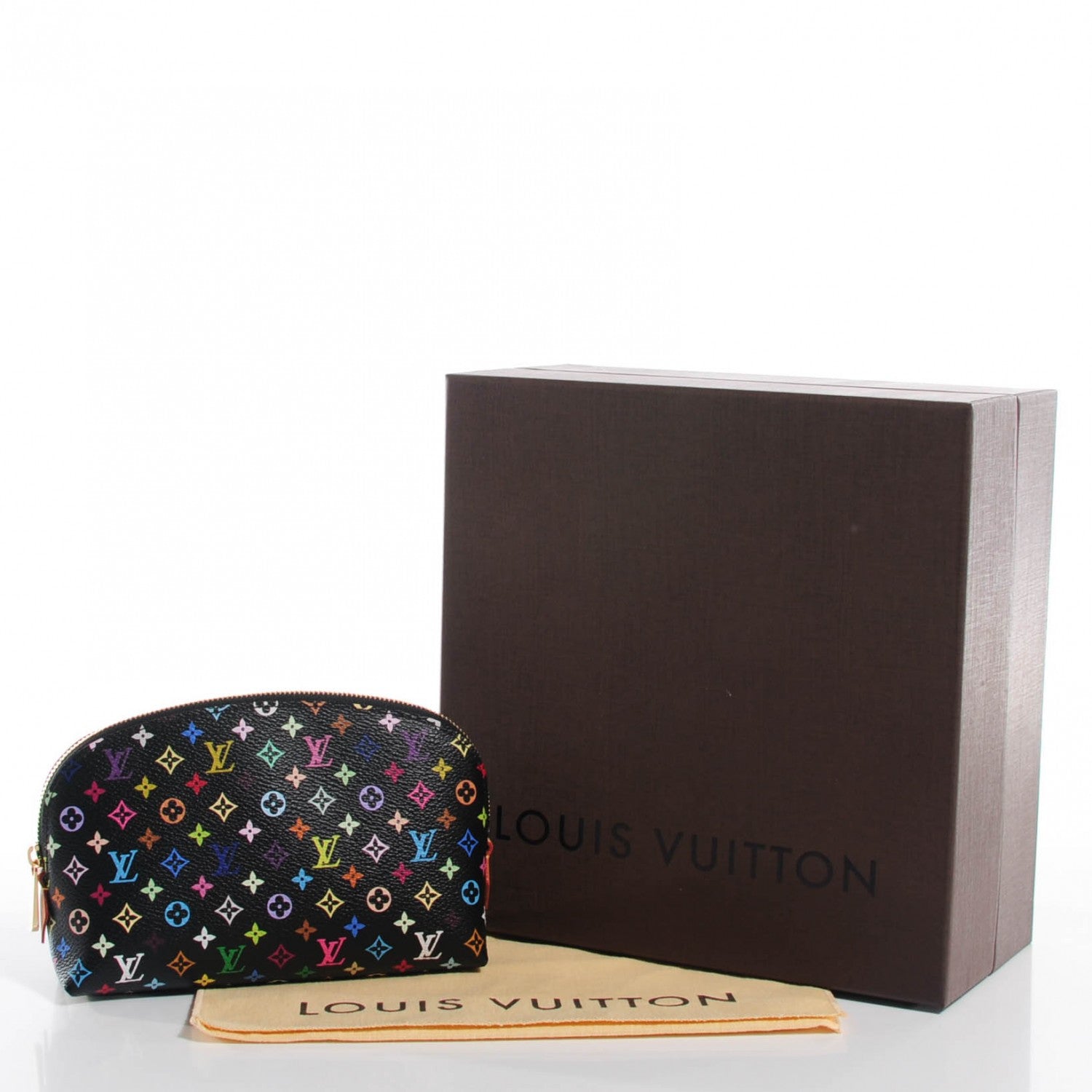 Louis Vuitton Monogram Multicolor Cosmetic Pouch Black Grenade 5 of 9
