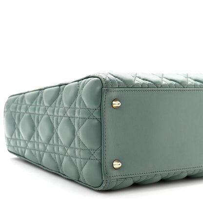 Christian Dior Lambskin Cannage Medium Lady Dior Orage 9 of 11