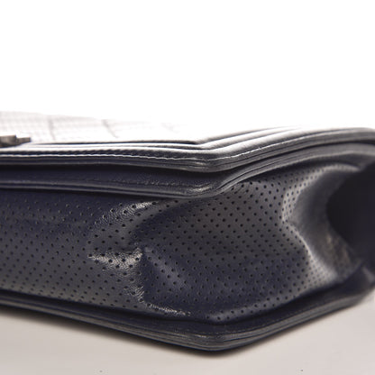 Chanel Perforated Lambskin Quilted New Medium Boy Flap Navy 10 of 10