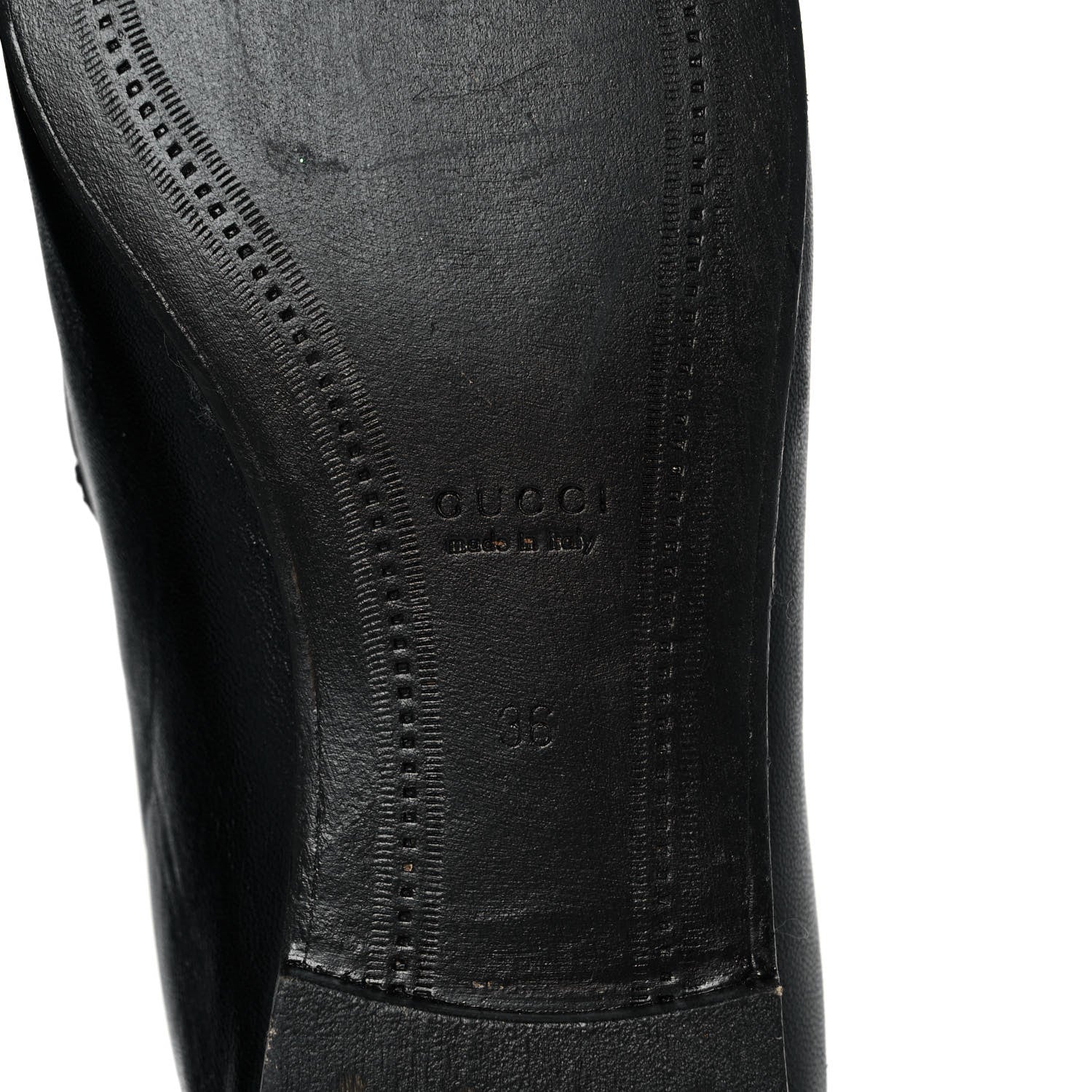Gucci Lambskin Womens Brixton Horsebit Loafers 36 Black 6 of 9