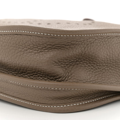Hermes Taurillon Clemence EVELYNE III PM Etoupe 10 of 10