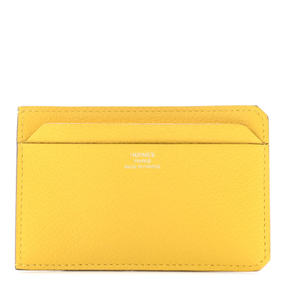 Hermes Evercolor City 4CC Card Holder Jaune Ambre 1 of 7