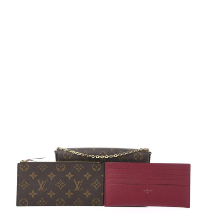 Louis Vuitton Monogram Pochette Felicie Chain Wallet Fuchsia 9 of 10