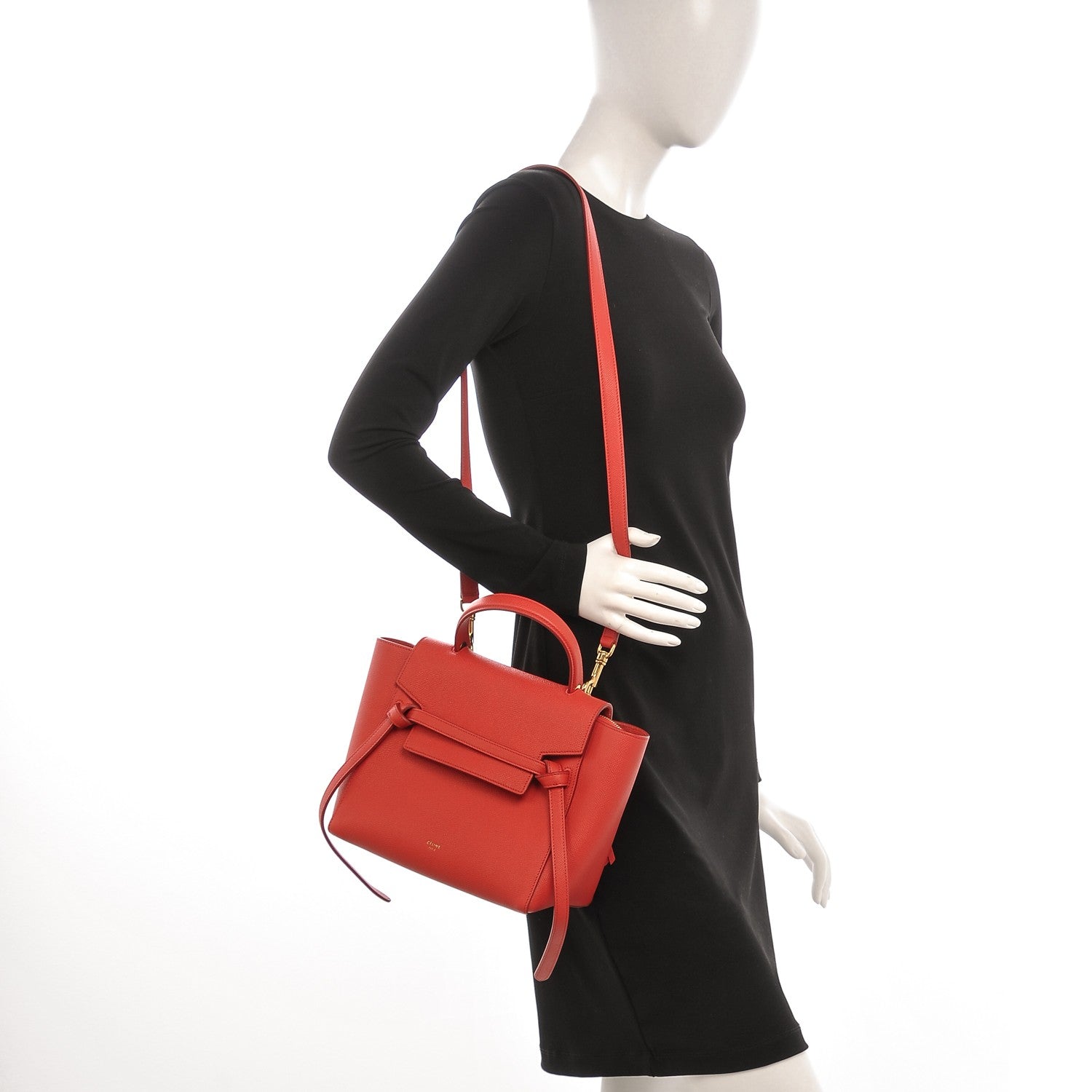 Celine Baby Grained Calfskin Micro Belt Bag Poppy 2 of 7