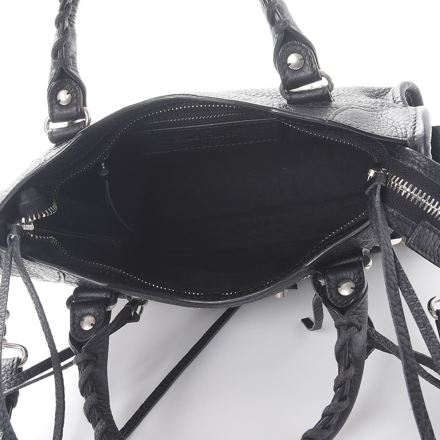Vibrato Calfskin Classic Silver Hardware Mini City Black