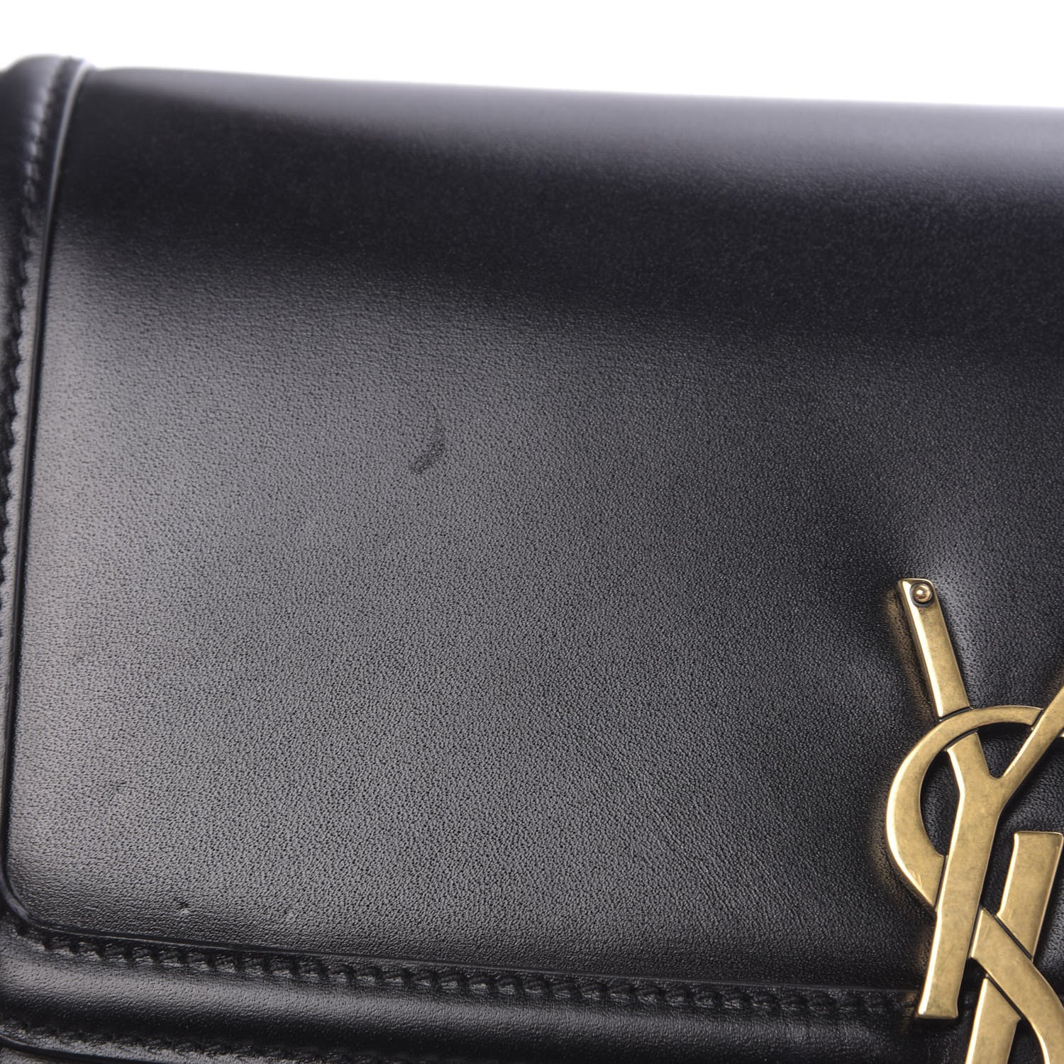 Saint Laurent Box Calfskin Monogram Medium Solferino Satchel Black 10 of 11