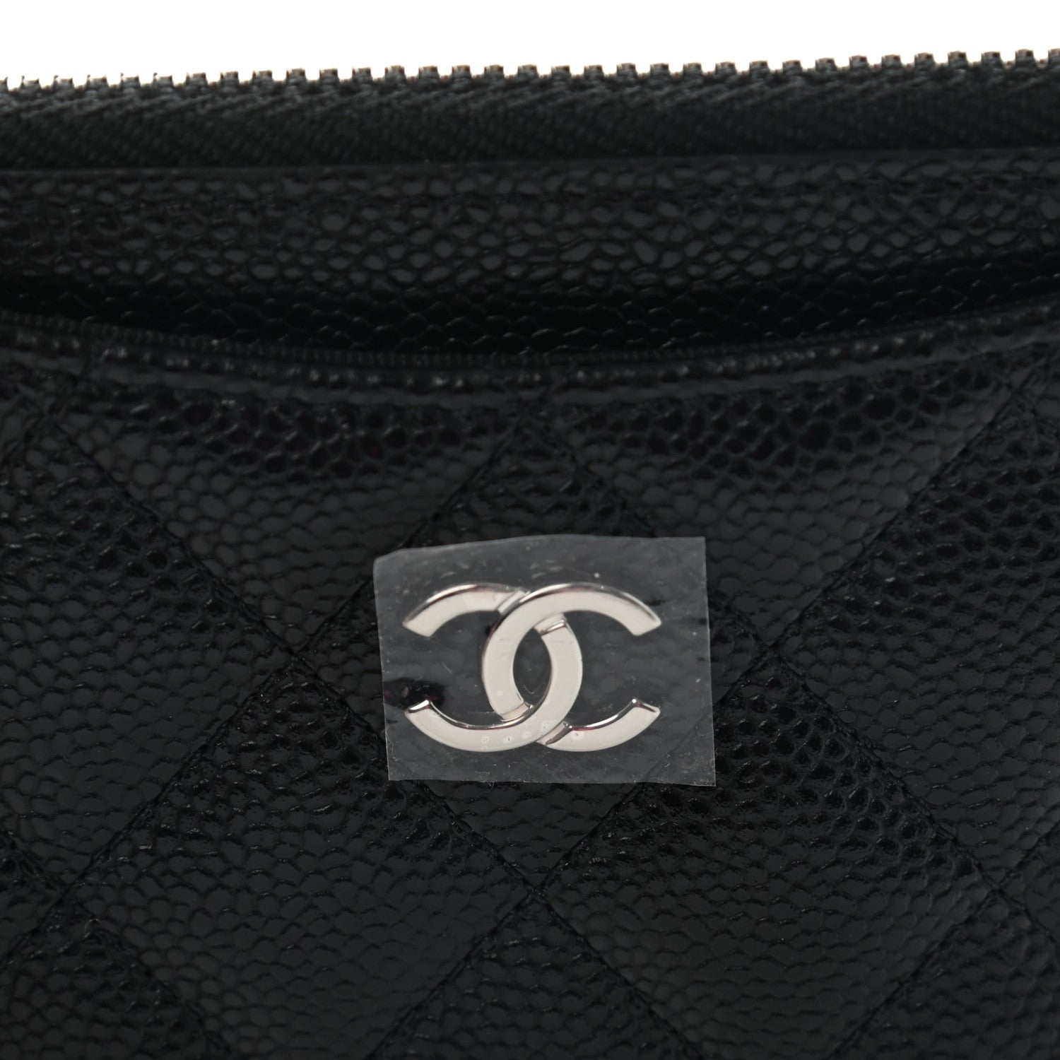 Chanel Caviar Quilted CC Zip Card Holder Black 8 of 8