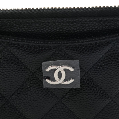 Chanel Caviar Quilted CC Zip Card Holder Black 8 of 8
