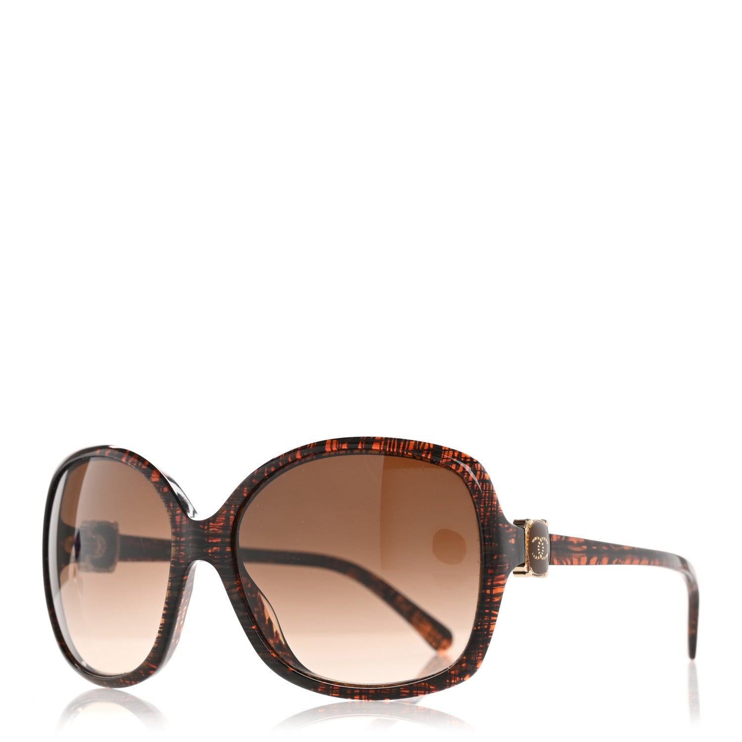 Chanel CC Tweed Effect Sunglasses 5174 Brown 1 of 8