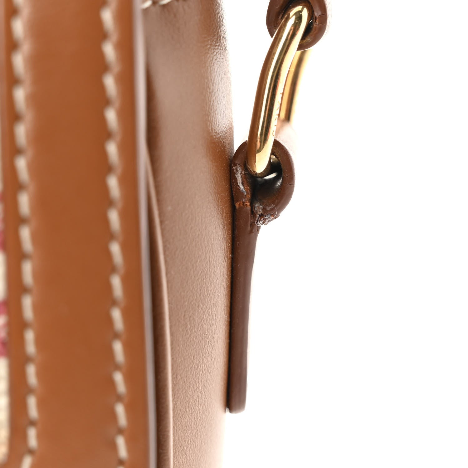 Celine Canvas Calfskin Triomphe Embroidered Teen Triomphe Bag Fox Red 11 of 12