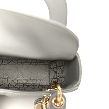 Christian Dior Lambskin Cannage Mini Lady Dior Gray Opaline 5 of 10