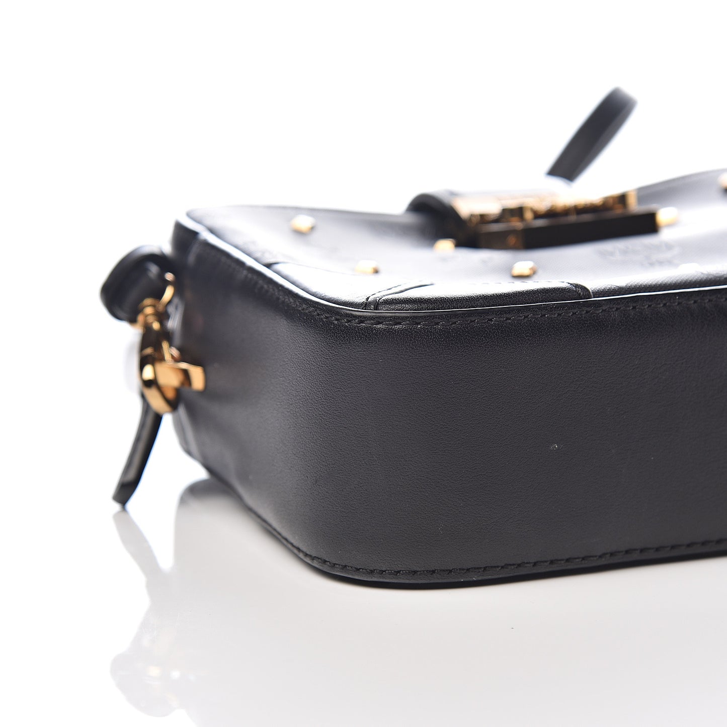 Odeon Studded Camera Crossbody Bag Black