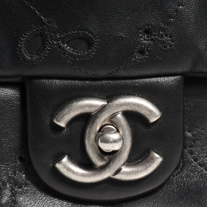 Chanel Lambskin Embroidered Butterfly Flap Black 6 of 8