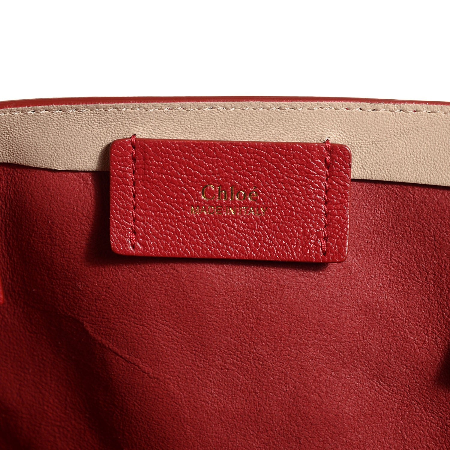 Chloe Goatskin Dilan East West Tote Red 6 of 8