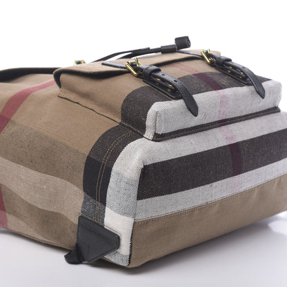 Burberry Canvas Mega Check Brookdale Backpack Black 9 of 10