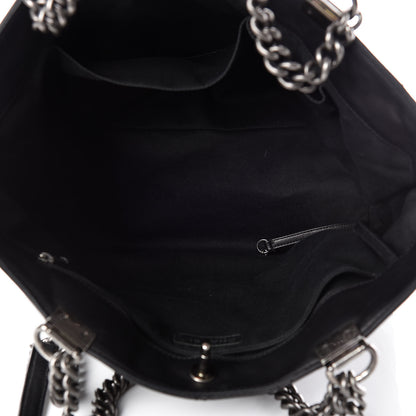 Chanel Calfskin Quilted Large Shopping In Chains Tote Black 7 of 14