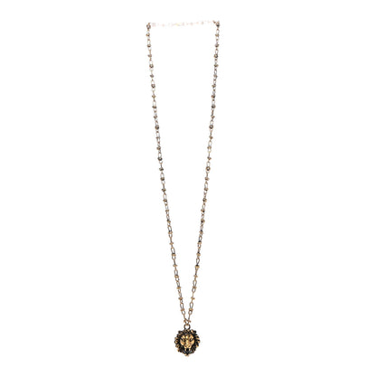 Gucci Metal Lion Head Necklace Gold 3 of 6