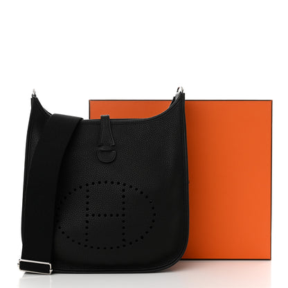 Hermes Taurillon Clemence Evelyne III PM Black 11 of 11