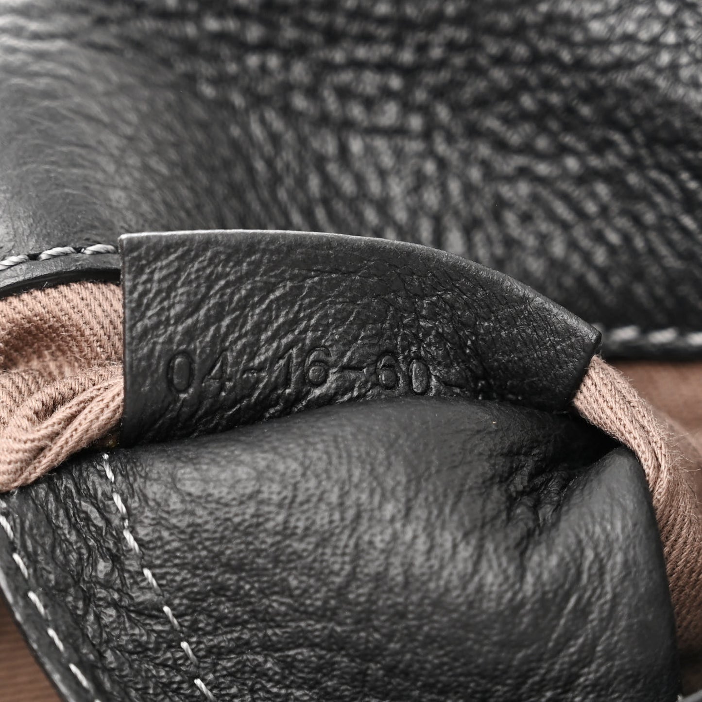 Grained Calfskin Small Marcie Saddle Bag Black