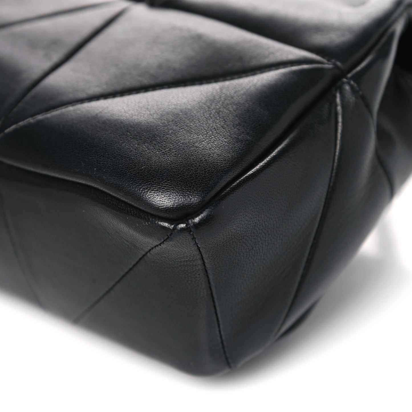 Lambskin Patchwork Monogram Small Jamie Black