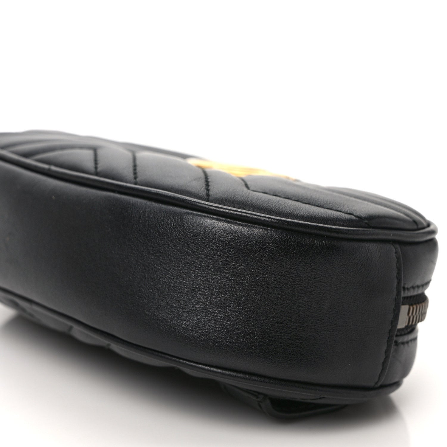 Gucci Calfskin Matelasse GG Marmont Belt Bag 95 38 Black 9 of 11