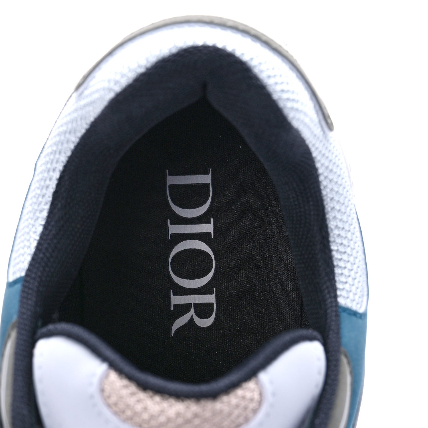 Christian Dior Technical Mesh Calfskin Mens B30 Sneakers 42 White Blue 7 of 8