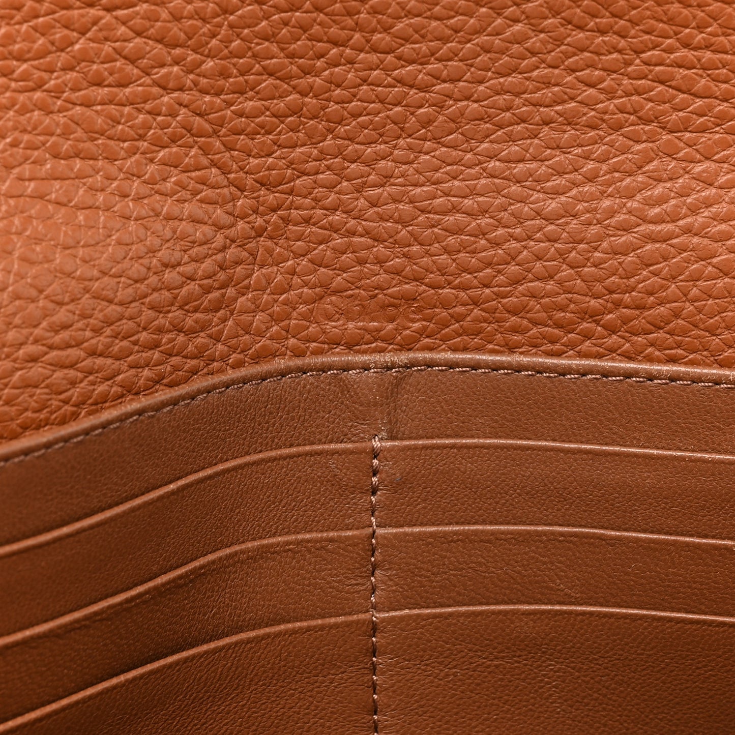 Calfskin Marcie Continental Flap Wallet Tan