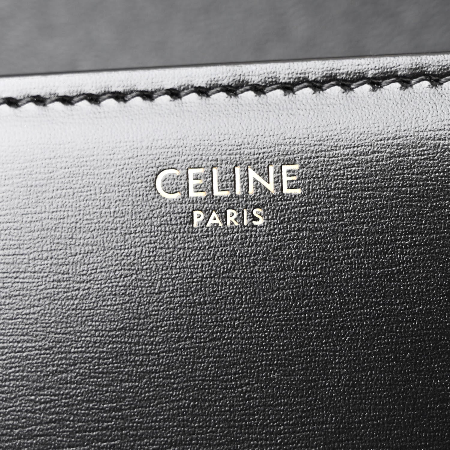 Celine Shiny Calfskin Teen Triomphe Black 6 of 10