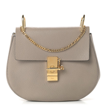 Chloe Grained Lambskin Drew Shoulder Bag Motty Grey 1 of 9
