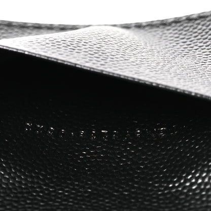 Saint Laurent Grain de Poudre Monogram Slim Key Case Black 8 of 10