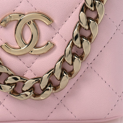 Chanel Lambskin Quilted Enamel Coco Mini Vanity Case With Chain Pink 8 of 10