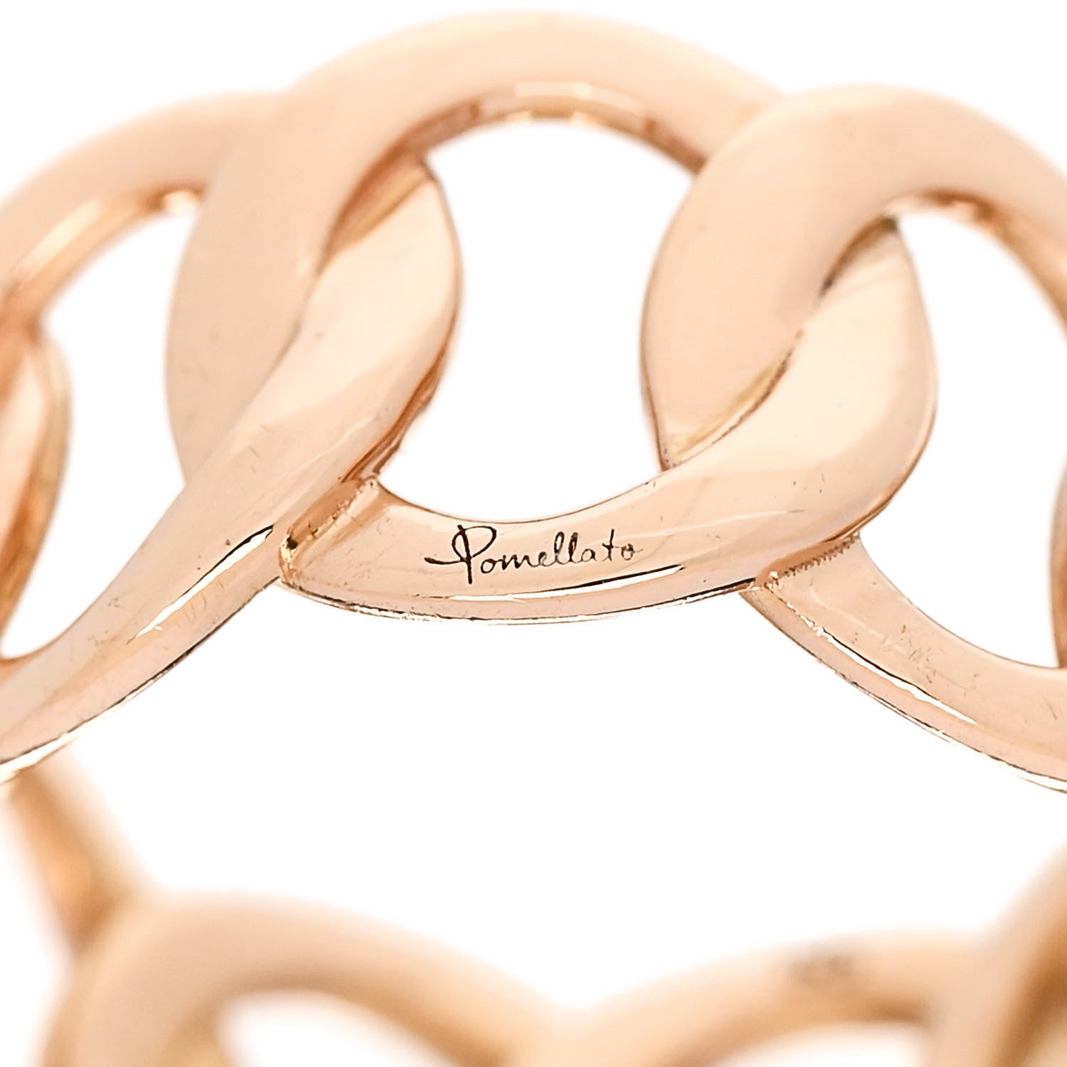 Pomellato 18K Rose Gold Brera Chain Ring 55 7.25 4 of 7
