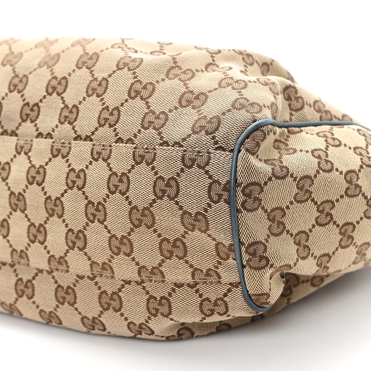 Gucci Monogram Medium Sukey Tote Metallic Blue 10 of 10