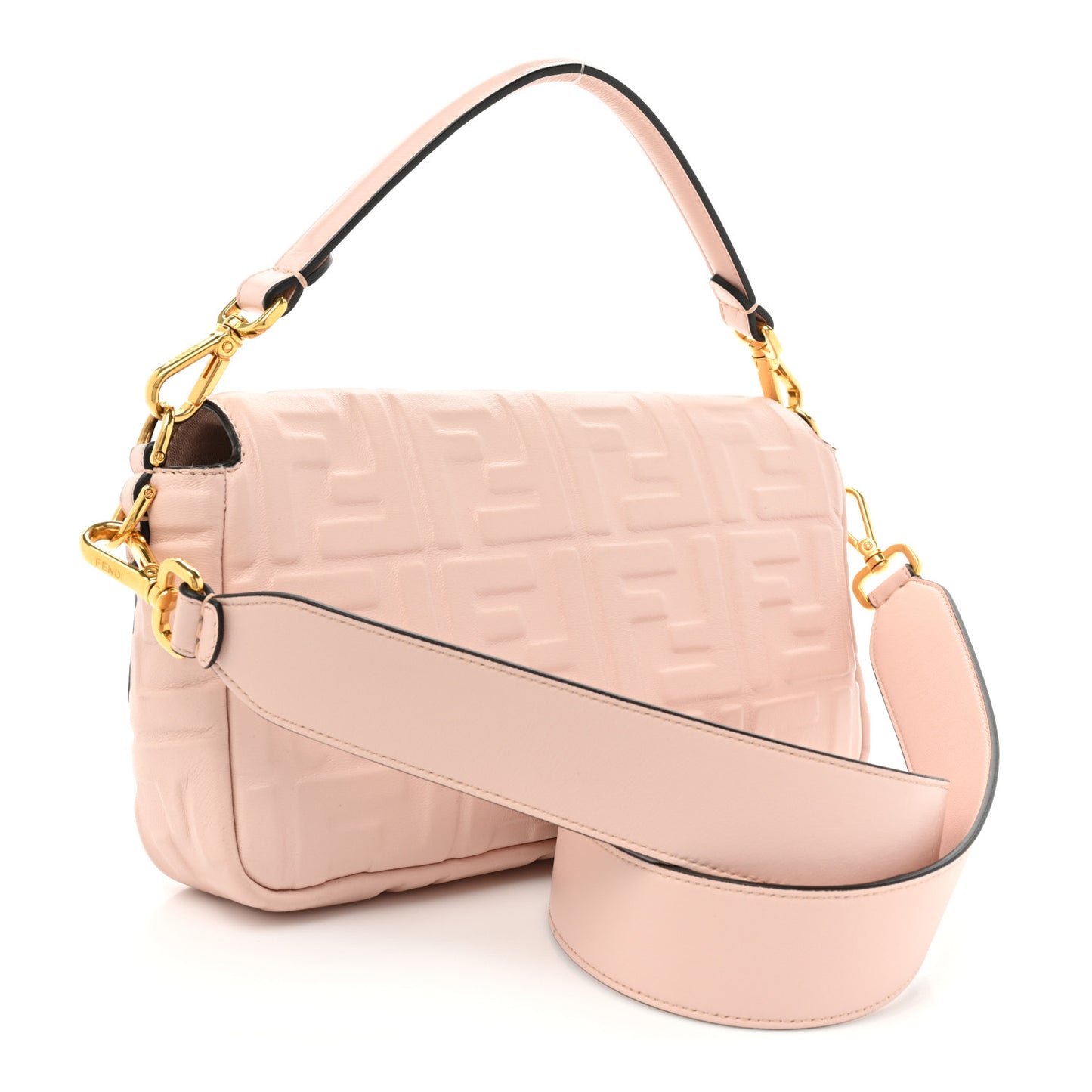 Nappa FF 1974 Embossed Baguette Rosa Quarzo
