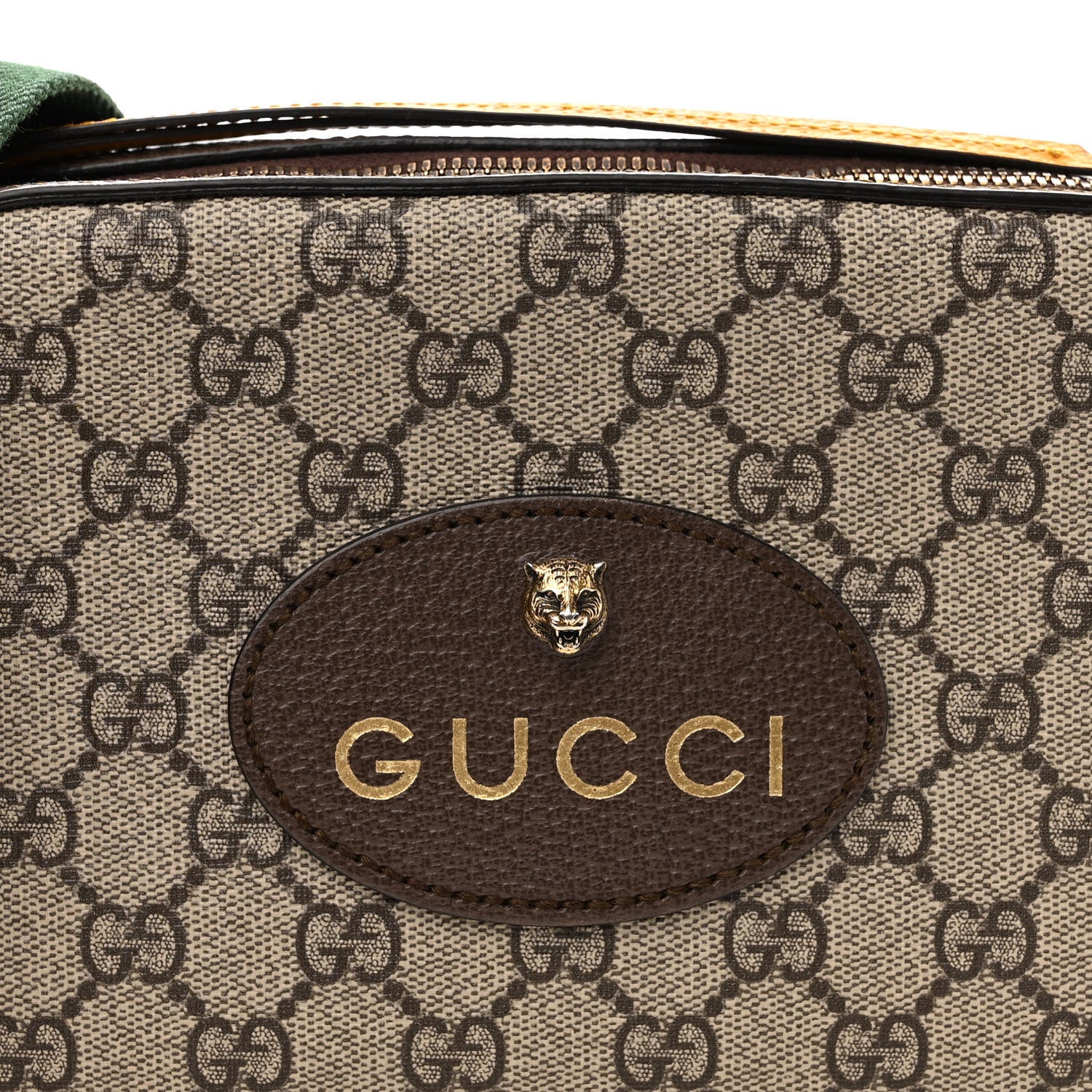 Gucci GG Supreme Monogram Web Neo Vintage Shoulder Bag Beige New Acero Crop 8 of 10