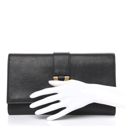 Saint Laurent Calfskin Classic Y Ligne Clutch Black 2 of 11