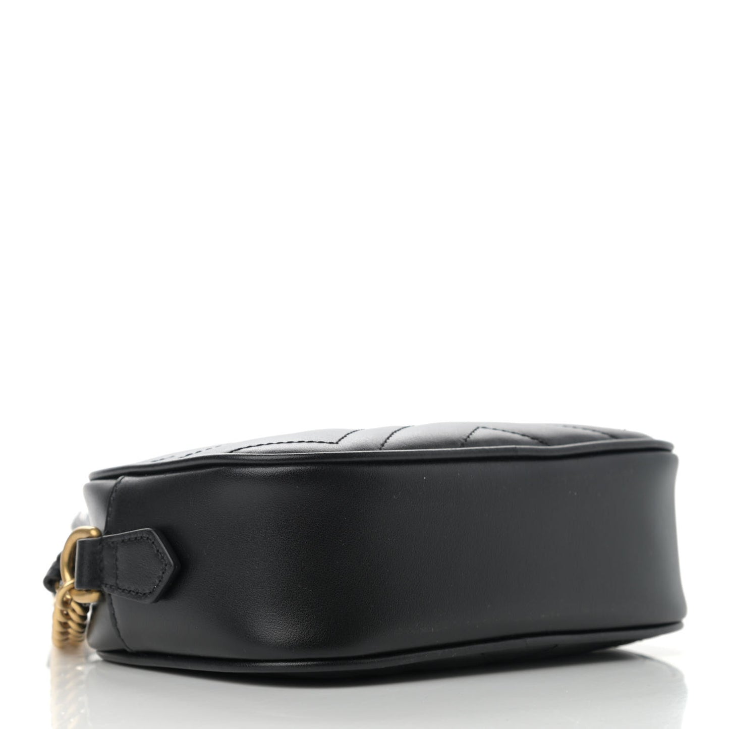 Calfskin Matelasse Mini GG Marmont Chain Shoulder Bag Black