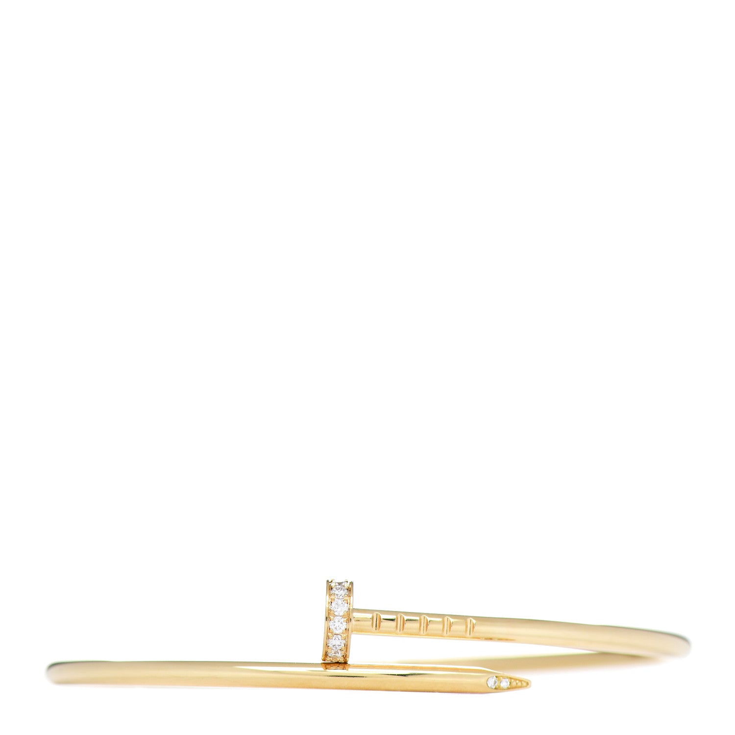 Cartier 18K Yellow Gold Diamond Small Juste Un Clou Bracelet 16 1 of 4