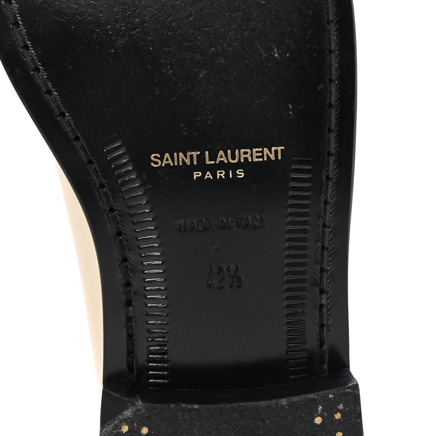 Smooth Calfskin Mens Penny Loafers 42.5 Pearl