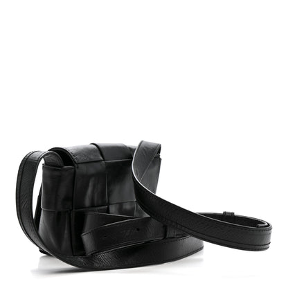 Bottega Veneta Paper Calfskin Maxi Intreccio Extra Mini Cassette Crossbody Bag Black 3 of 15