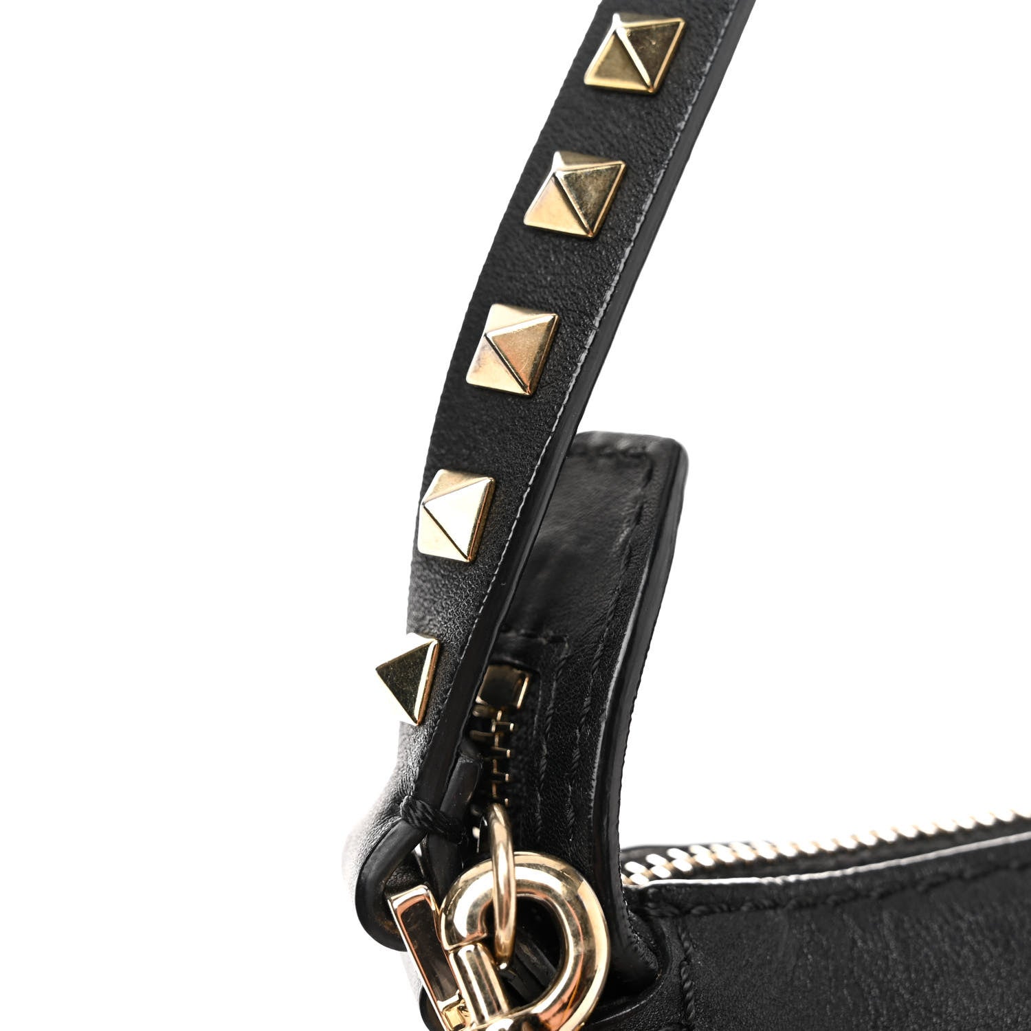 Valentino Garavani Vitello Small Rockstud Hobo Black 10 of 10