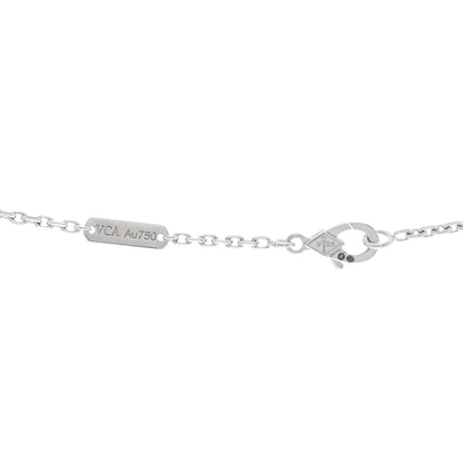Van Cleef & Arpels 18K White Gold Chalcedony Magic Alhambra Pendant Long Necklace 4 of 6