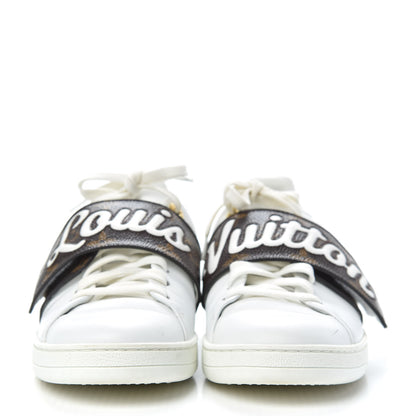 Louis Vuitton Calfskin Monogram Frontrow Sneakers 37.5 White 2 of 11
