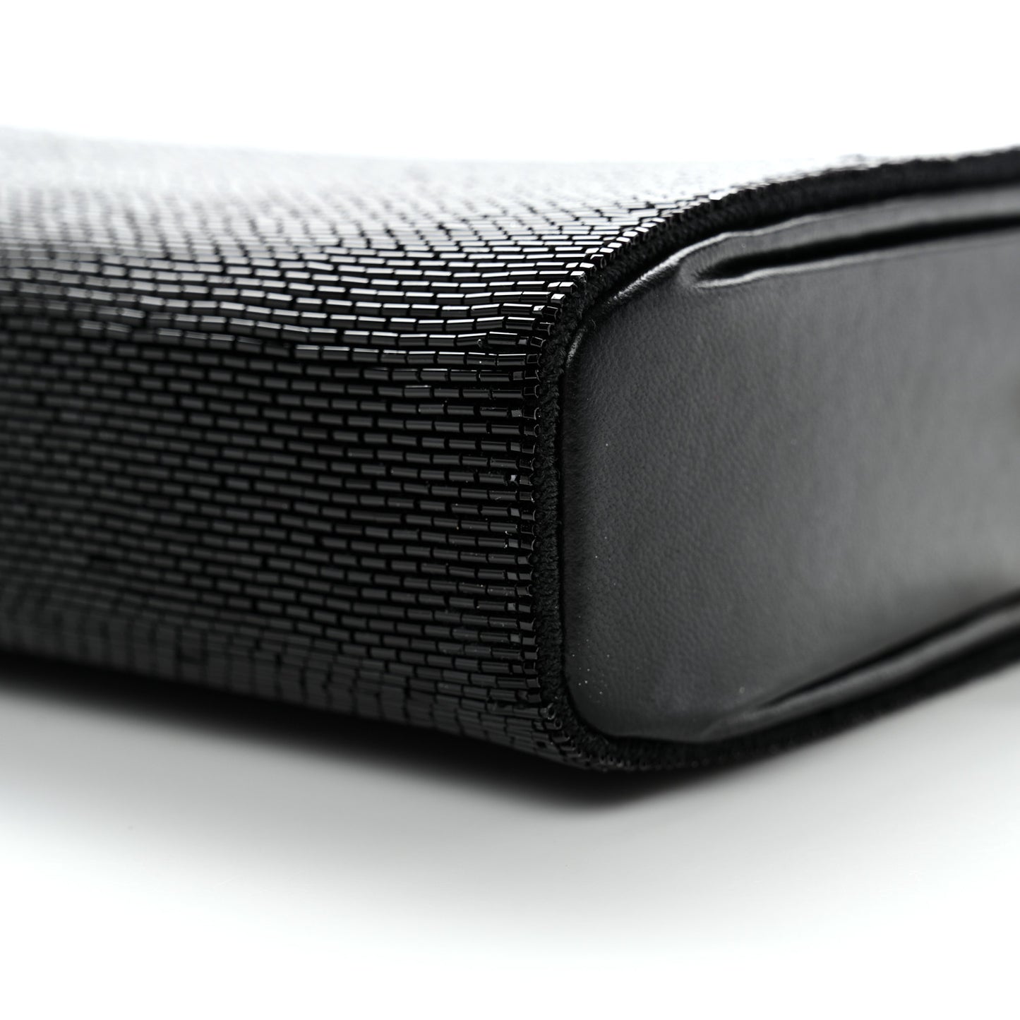 Beaded Rockstud Evening Clutch Black