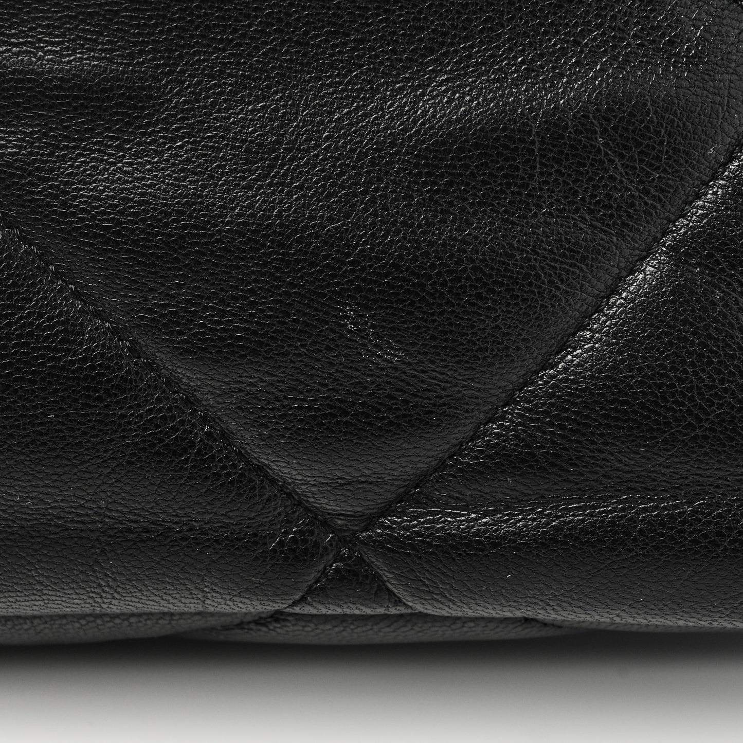 Lambskin Quilted Large Chanel 19 Flap Black