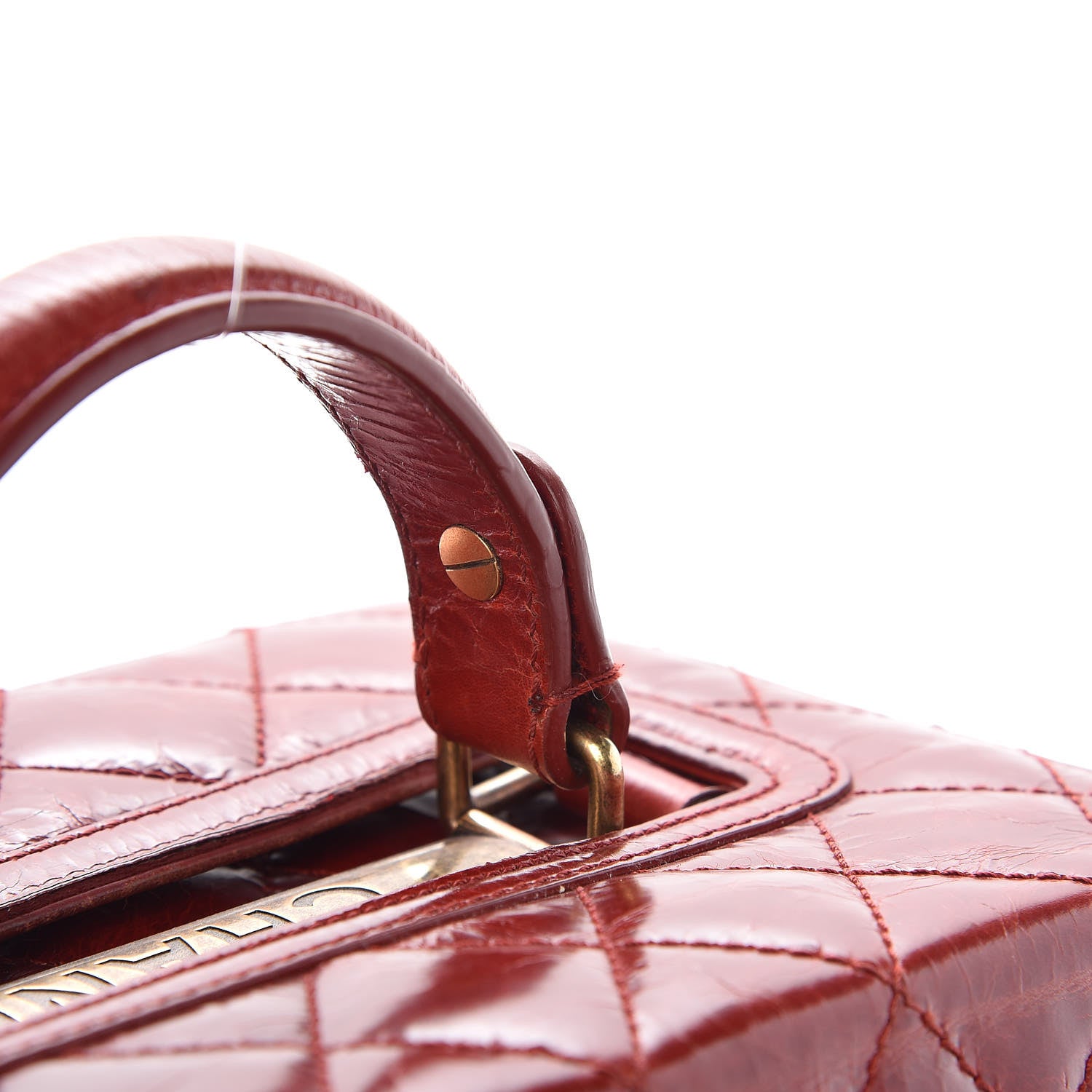 Chanel Glazed Calfskin Quilted Vanity Case Red 11 of 17