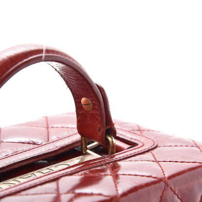 Chanel Glazed Calfskin Quilted Vanity Case Red 11 of 17