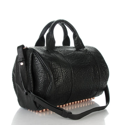Alexander Wang Pebbled Lambskin Rocco Black Rose Gold Hardware 3 of 6