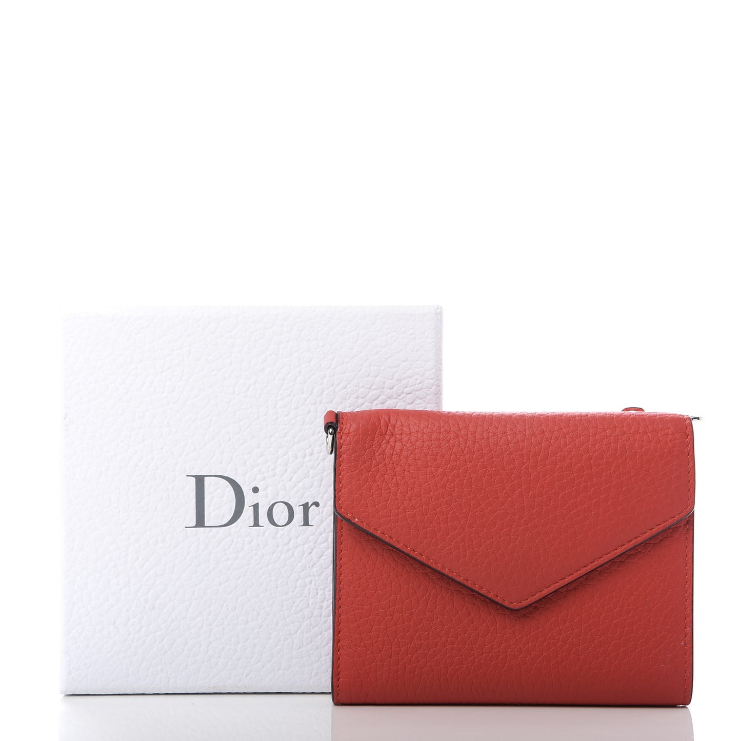 Bullcalf Diorissimo Medium Envelope Wallet True Red Burgundy