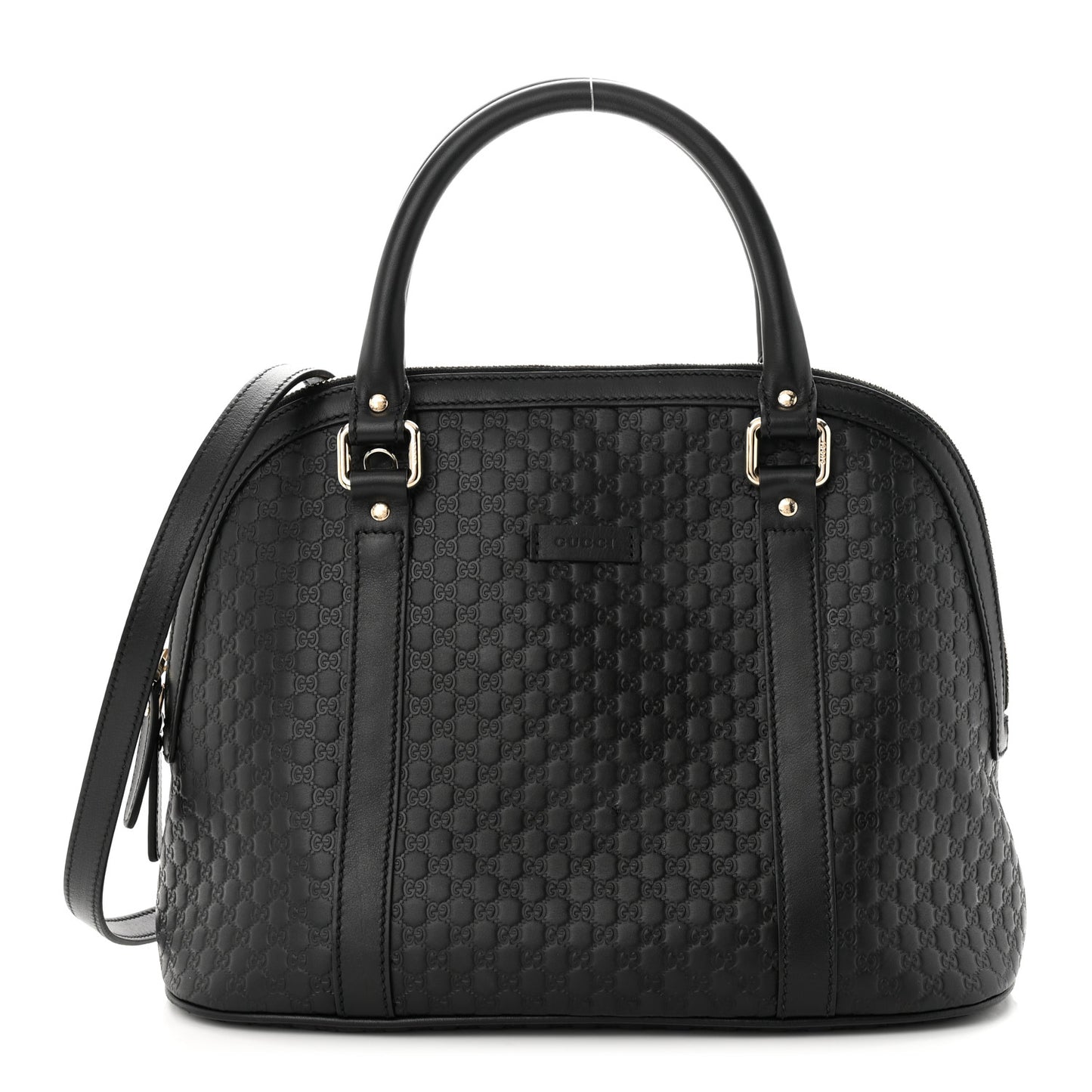 Microguccissima Medium Dome Bag Black